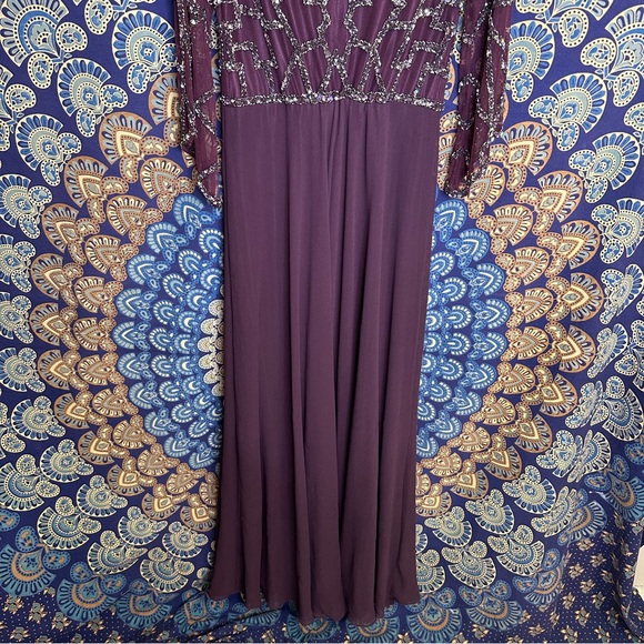 Jkara wine purple beaded formal dress - Picture 16 of 16